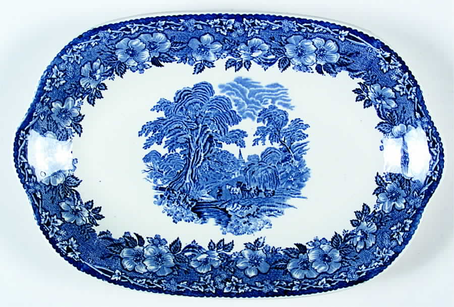Woodland 10" Oval Serving Platter by Crown Staffordshire-1