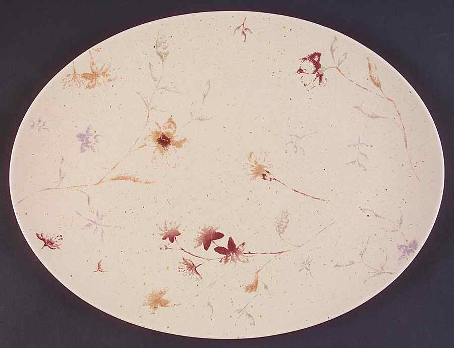 Nightblooms 14" Oval Serving Platter by Calvin Klein-1