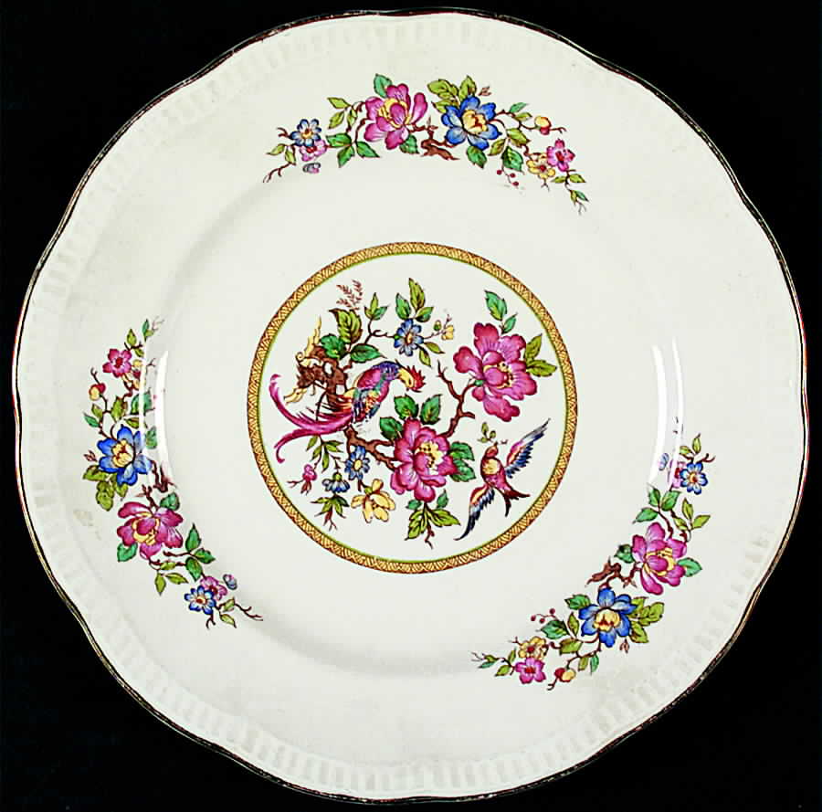 Oriental Bird Salad Plate by Crown Clarence-1