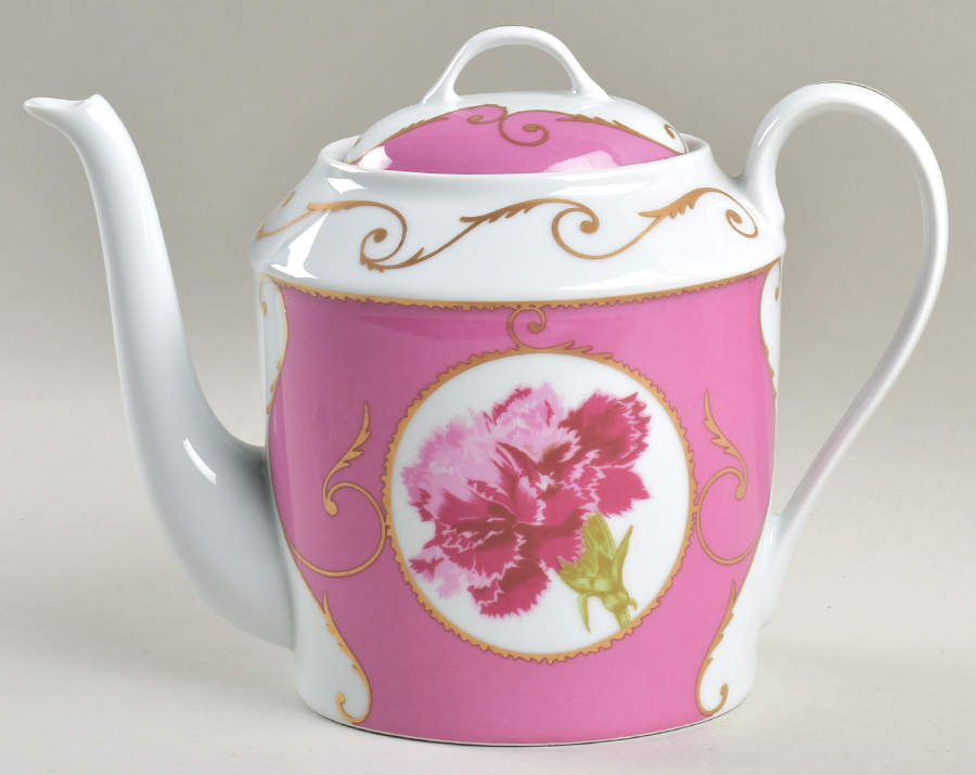 Follement (Gold Trim) Teapot & Lid by Christian Lacroix-1