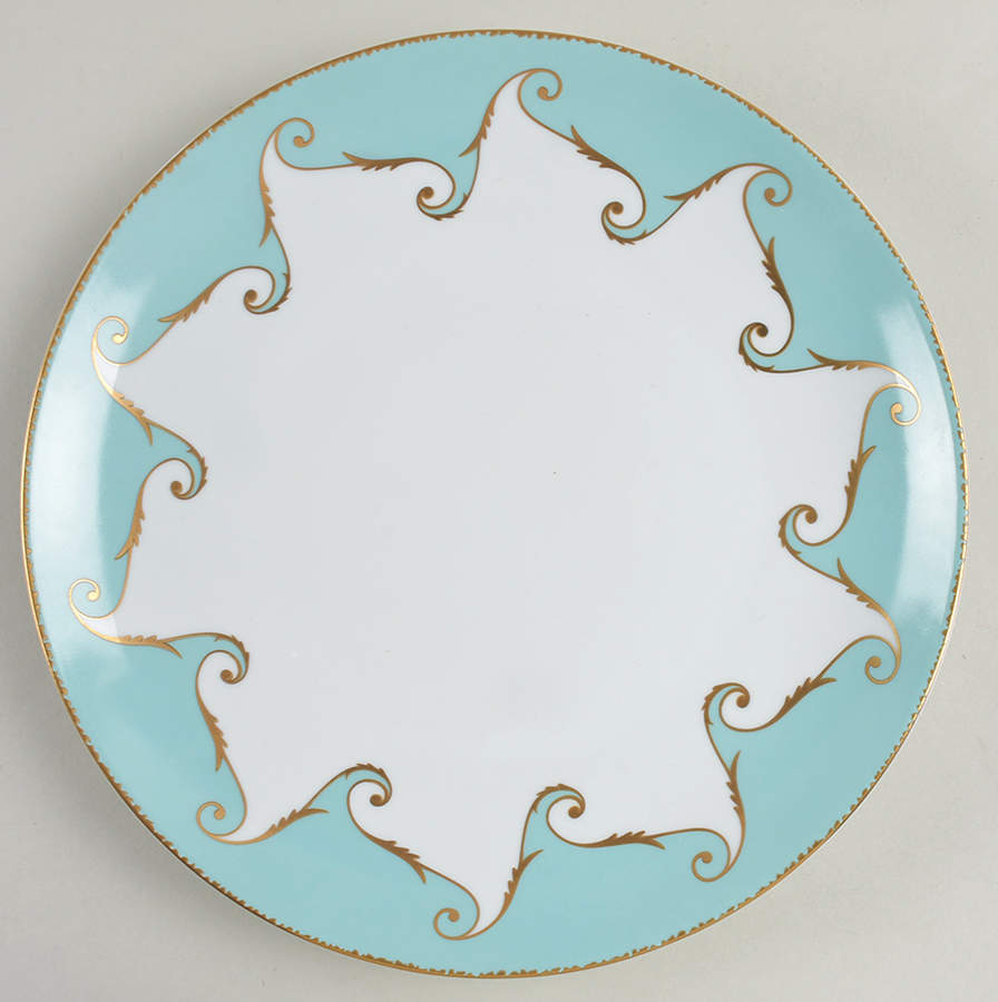 Follement (Gold Trim) Chop Plate (Round Platter) by Christian Lacroix-1