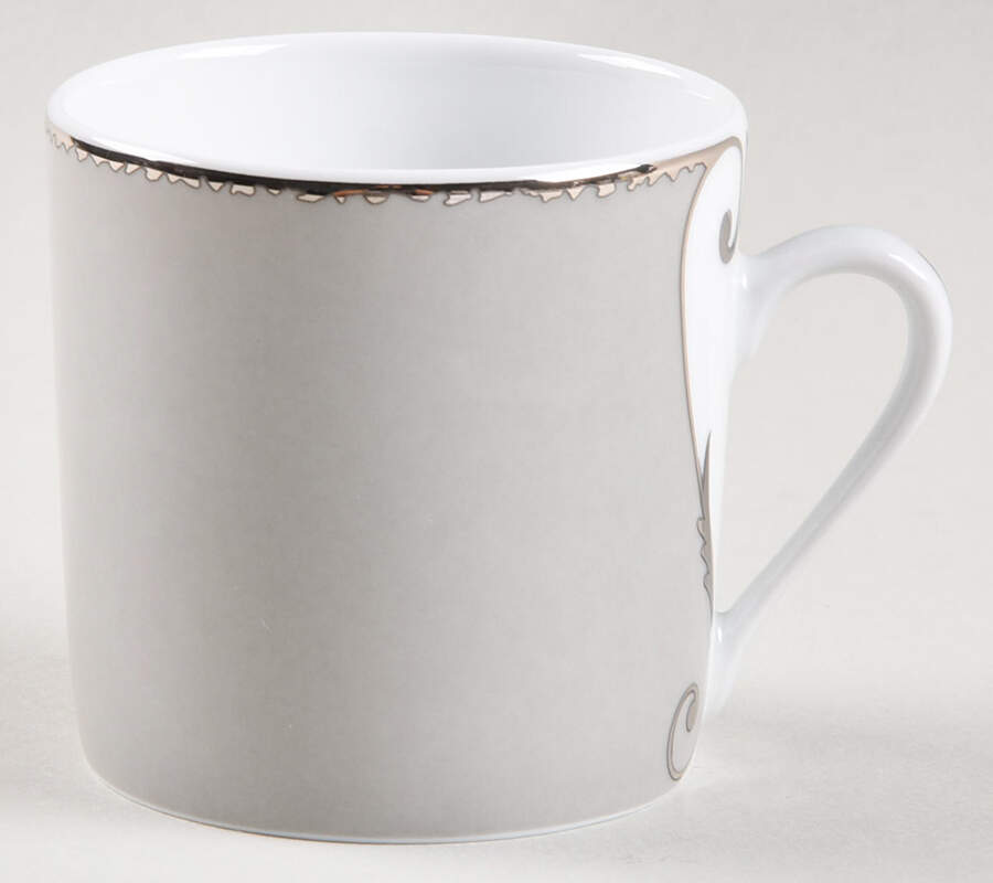 Follement (Gold Trim) Flat Demitasse Cup by Christian Lacroix-1