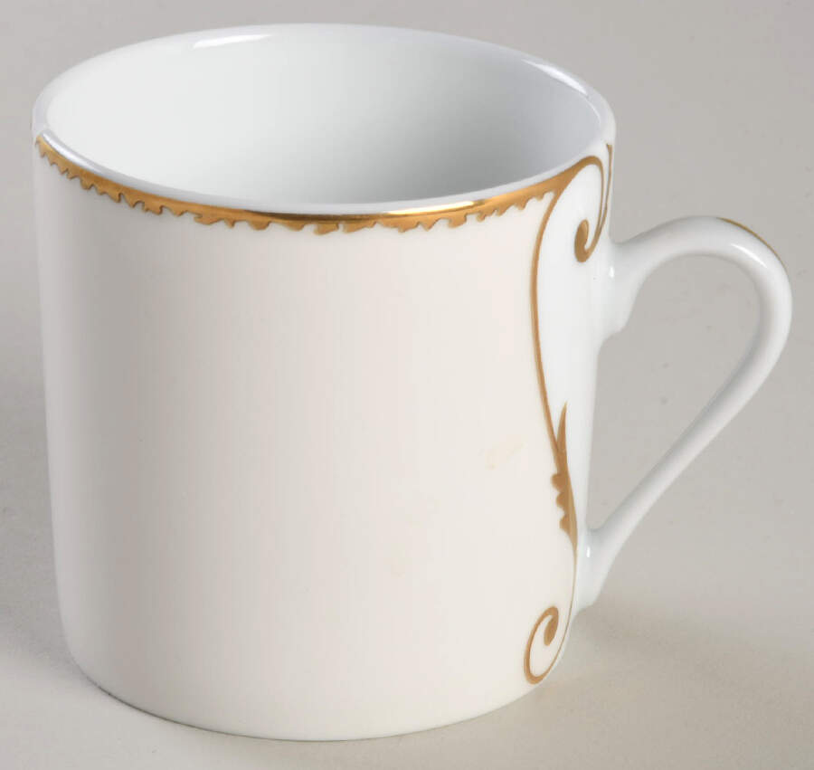 Follement (Gold Trim) Flat Demitasse Cup by Christian Lacroix-1