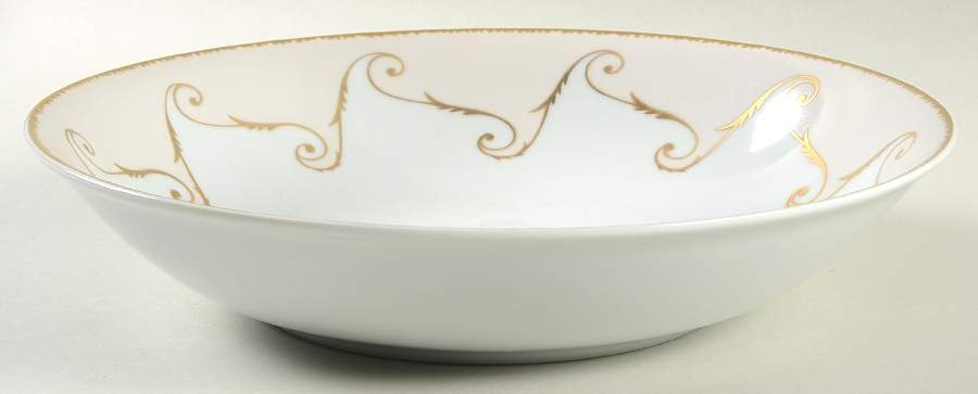 Follement (Gold Trim) 11" Round Serving Bowl by Christian Lacroix-1
