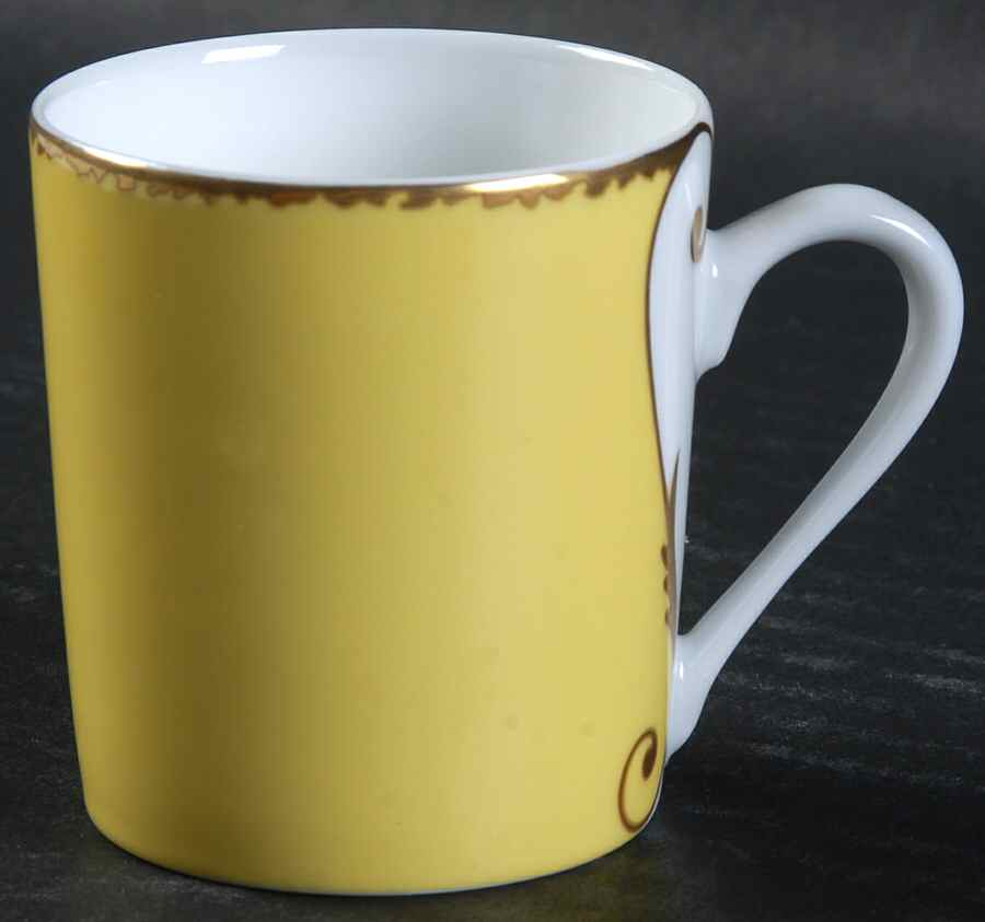 Follement (Gold Trim) Flat Demitasse Cup by Christian Lacroix-1