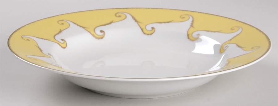 Follement (Gold Trim) Rim Soup Bowl by Christian Lacroix-1