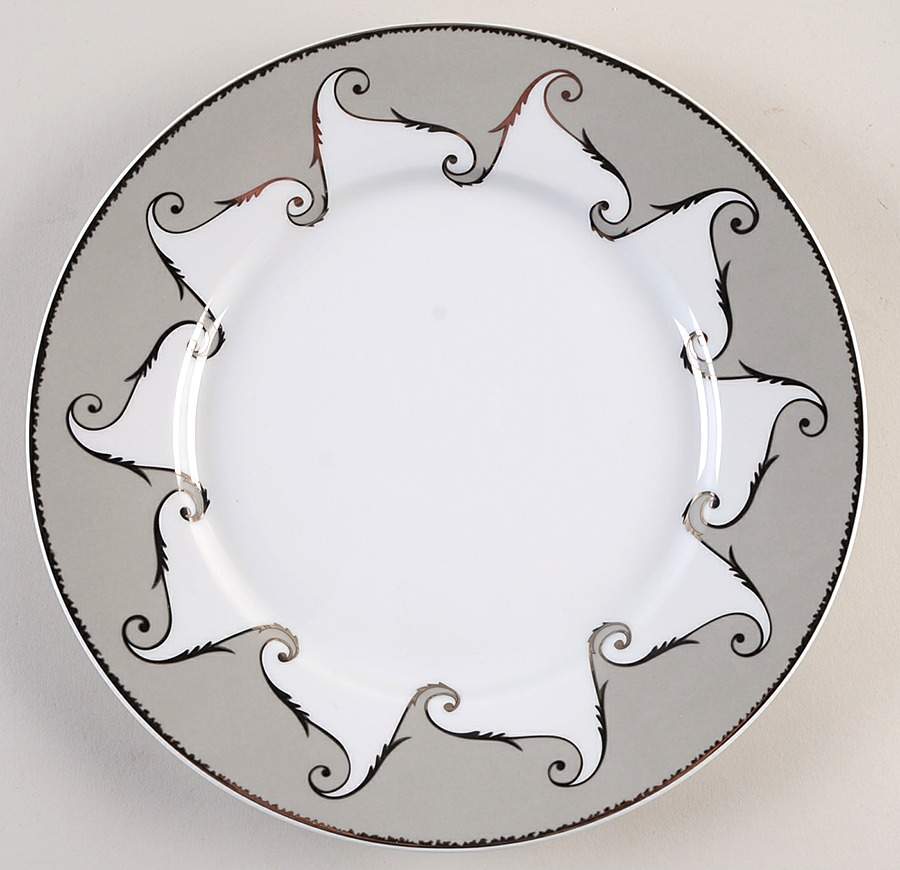 Follement (Platinum Trim) Dinner Plate by Christian Lacroix-1