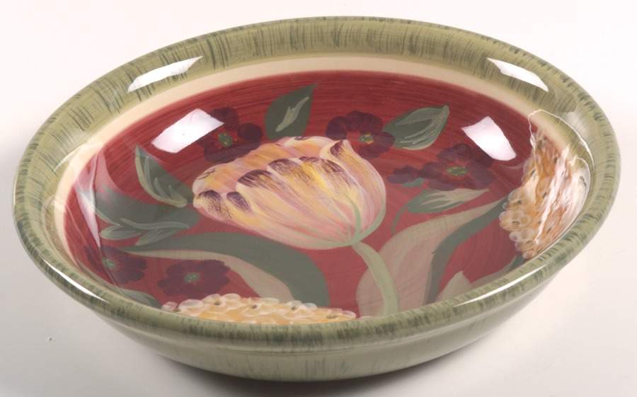 Floral Tapestry 9" Individual Pasta Bowl by Certified International-1