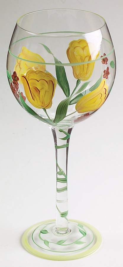 Floral Tapestry 14 Oz Glassware Goblet Wine by Certified International-1