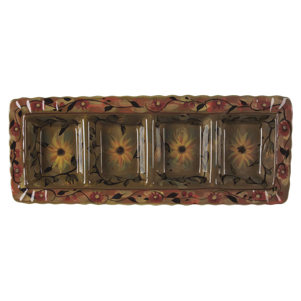 Sunflower (Scalloped Edge) 4 Part Relish by Certified International-1