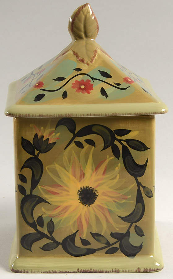 Sunflower (Scalloped Edge) Extra Large Canister & Lid by Certified International-1