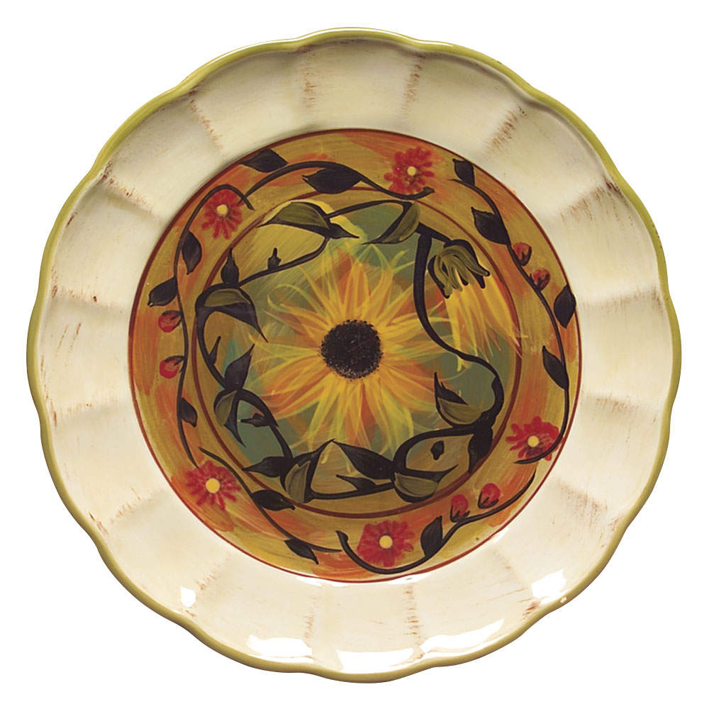 Sunflower (Scalloped Edge) Salad Plate by Certified International-1