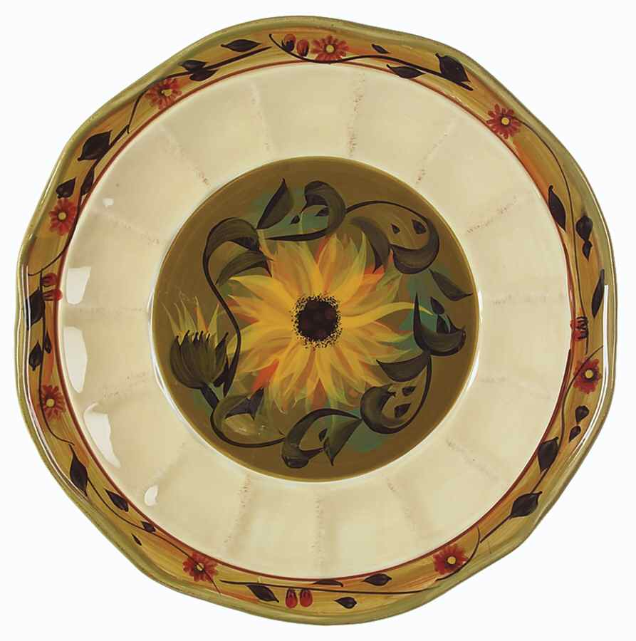 Sunflower (Scalloped Edge) Dinner Plate by Certified International-1