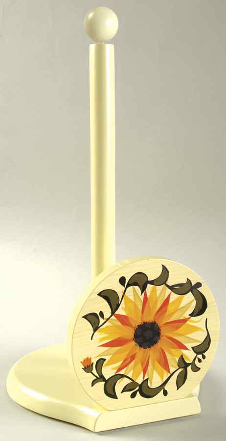 Sunflower (Scalloped Edge) Wood Paper Towel Holder by Certified International-1