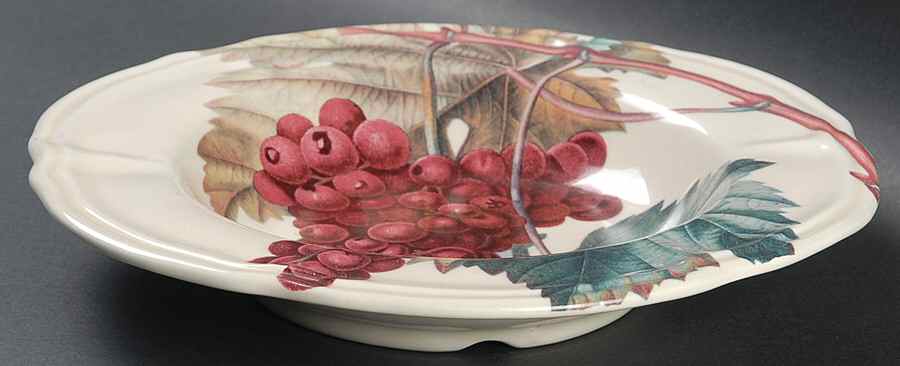 Vintage Grapes Rim Soup Bowl by Certified International-1