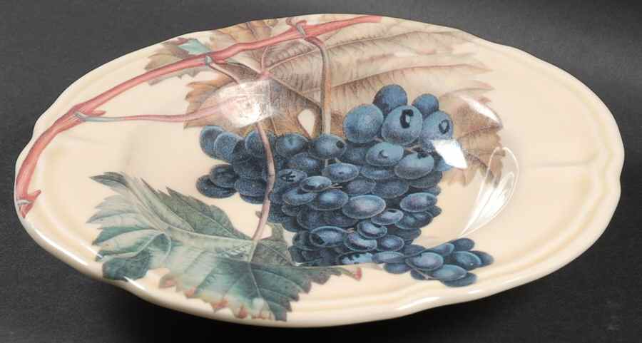 Vintage Grapes Rim Soup Bowl by Certified International-1