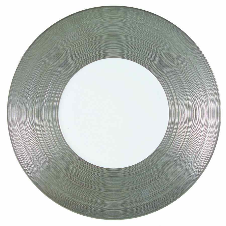 Aile Platine (Platinum) Dinner Plate by Jean Louis Coquet-1