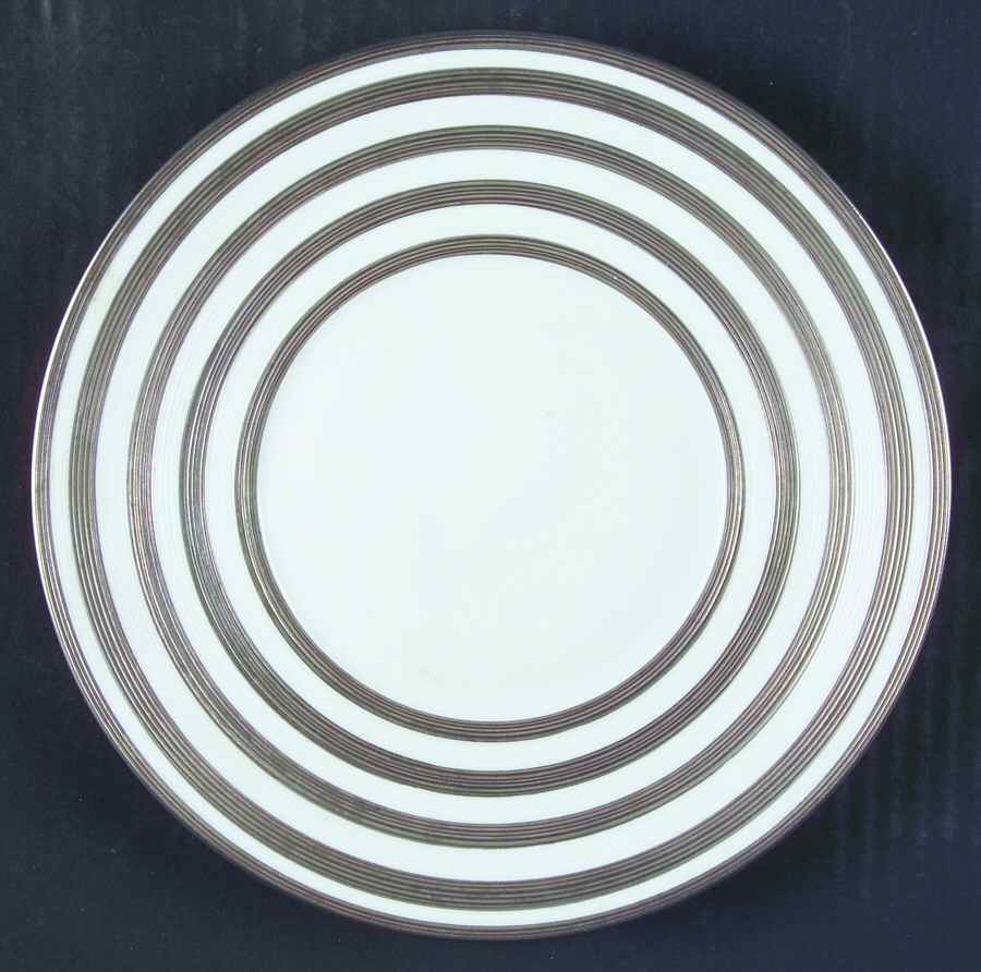 Raye Platine (Platinum) Salad/Dessert Plate by Jean Louis Coquet-1