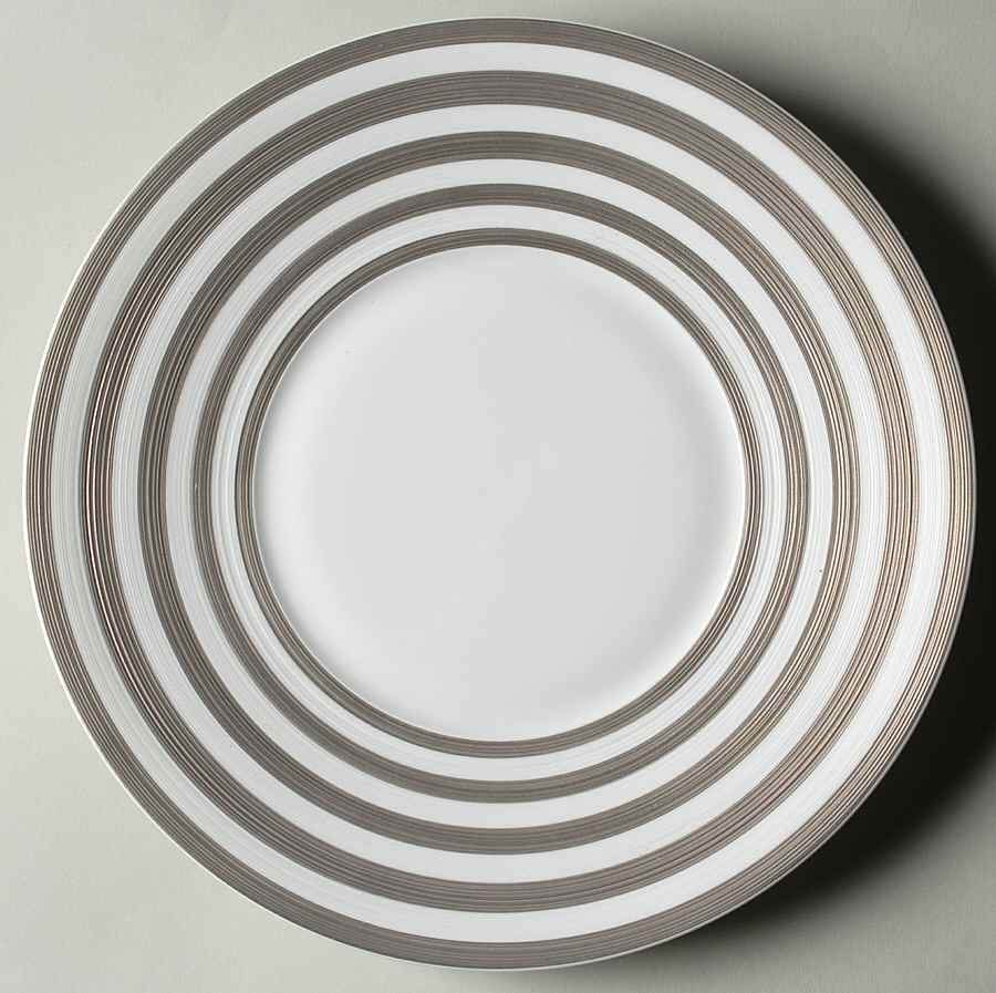Raye Platine (Platinum) Dinner Plate by Jean Louis Coquet-1