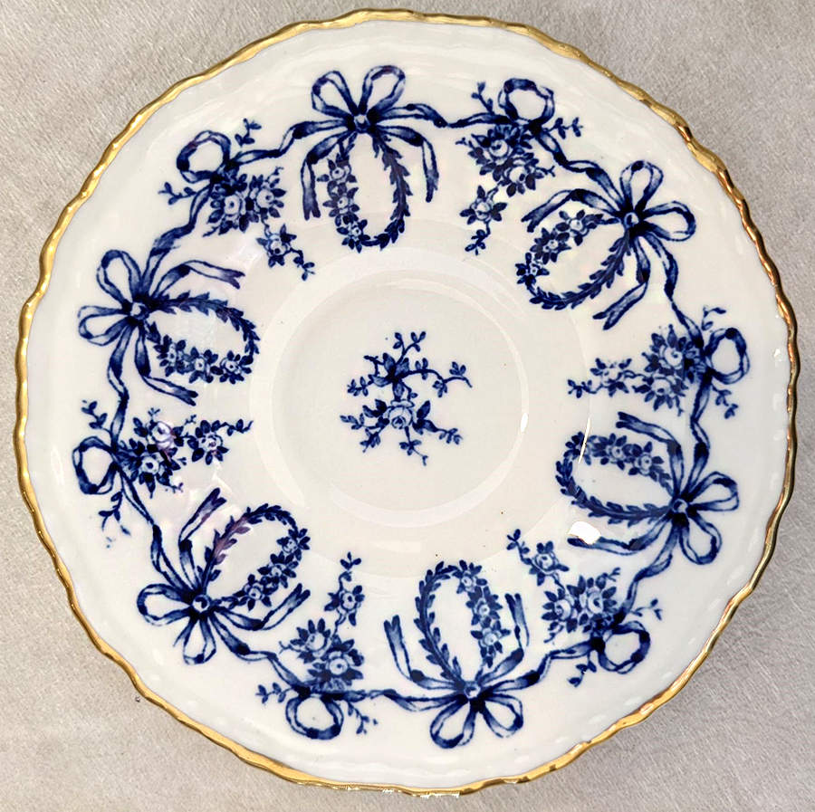 Queensbury Blue (Rope Edge) Saucer for Demitasse Cup by Coalport-1