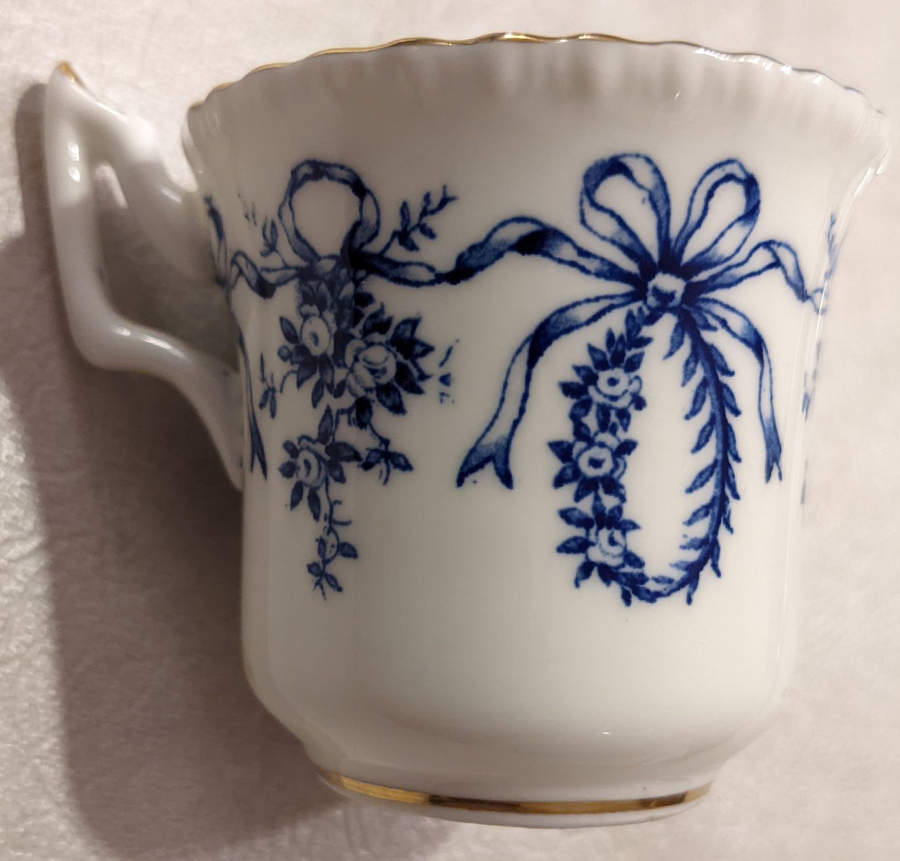 Queensbury Blue (Rope Edge) Flat Demitasse Cup by Coalport-1