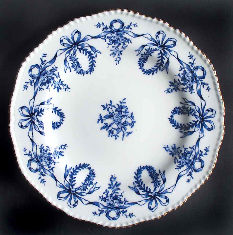 Queensbury Blue (Rope Edge) Dinner Plate by Coalport-1