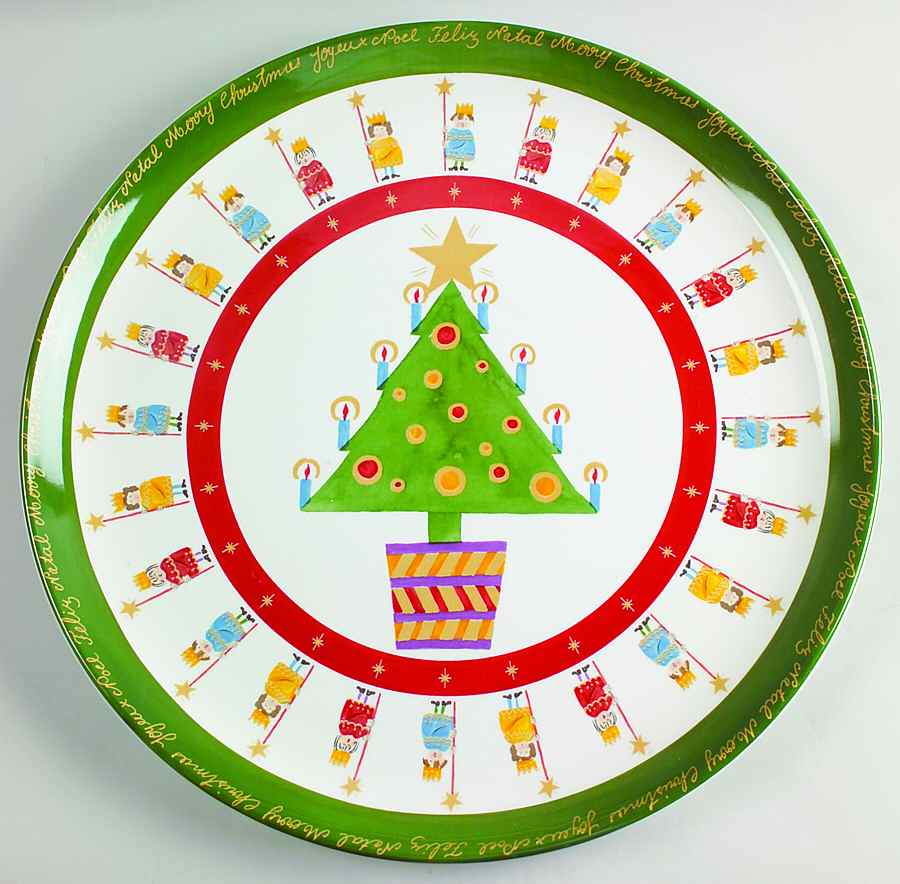 It's Christmas 15" Chop Plate (Round Platter) by Christopher Radko-1
