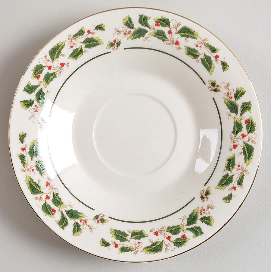 Holly Traditions Saucer by Cambridge Potteries-1