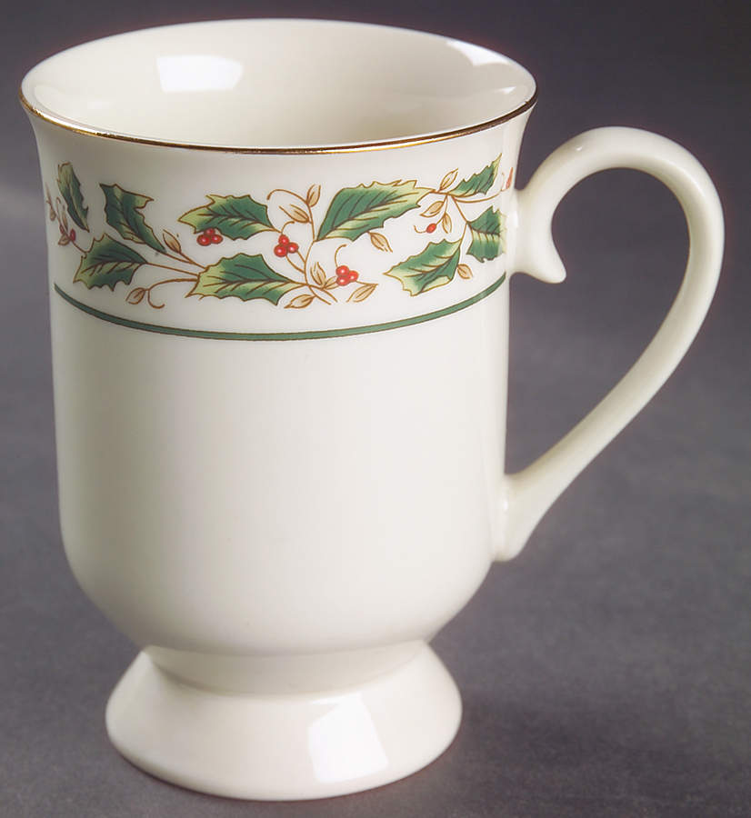 Holly Traditions Footed Mug by Cambridge Potteries-1