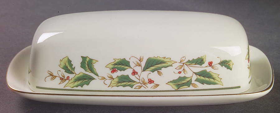 Holly Traditions 1/4 Lb Covered Butter by Cambridge Potteries-1