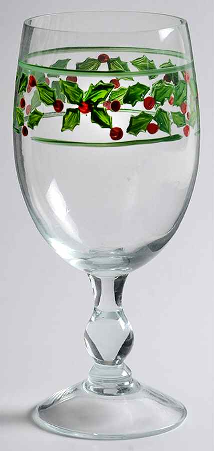 Holly Traditions 16 Oz Glassware Goblet by Cambridge Potteries-1