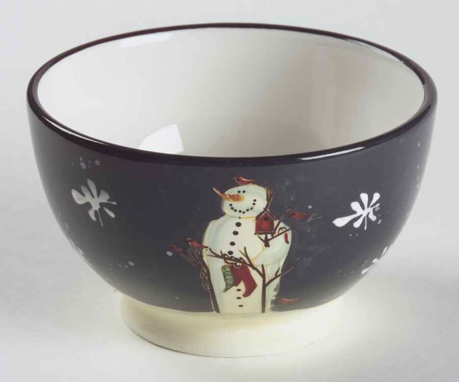 Twilight Snowman (White Stars) Individual Ice Cream Dish by Certified International-1