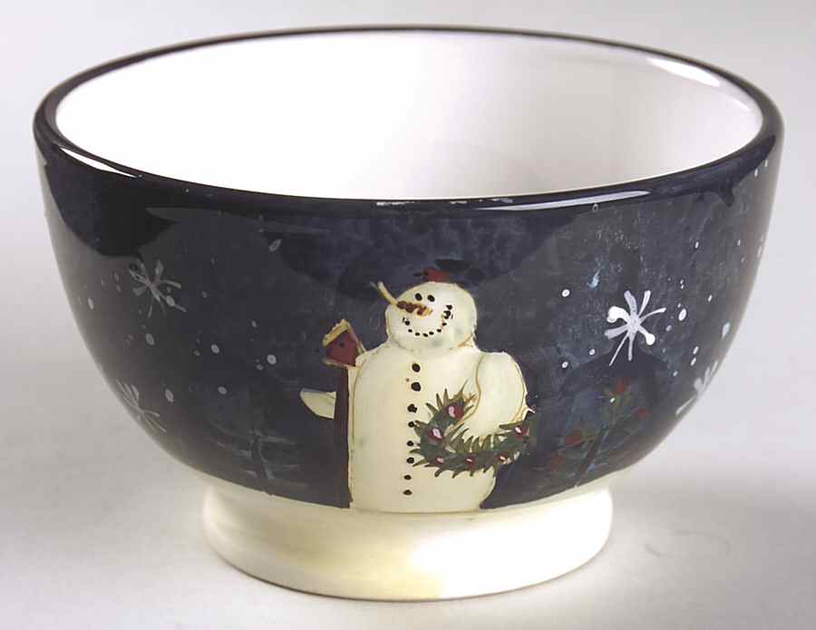 Twilight Snowman (White Stars) Individual Ice Cream Dish by Certified International-1