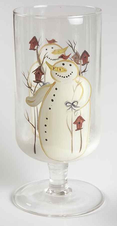 Twilight Snowman (White Stars) 16 Oz Glassware Iced Tea by Certified International-1