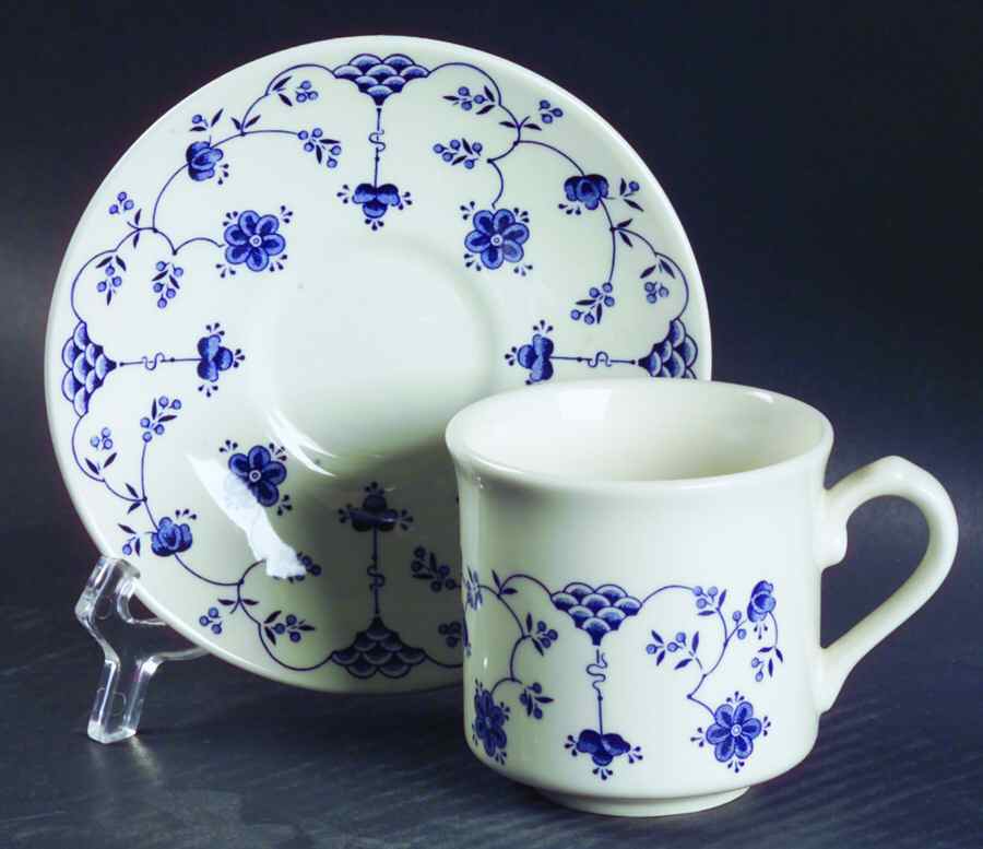 Helsinki Finlandia (Smooth Edge) Flat Cup & Saucer Set by Churchill-1