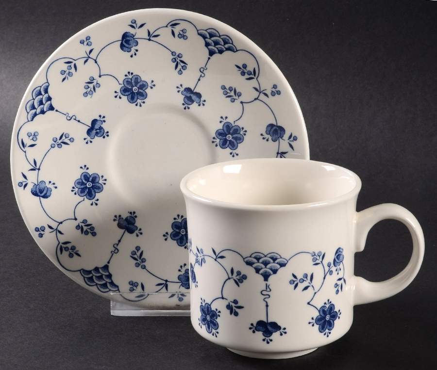Helsinki Finlandia (Smooth Edge) Flat Cup & Saucer Set by Churchill-1