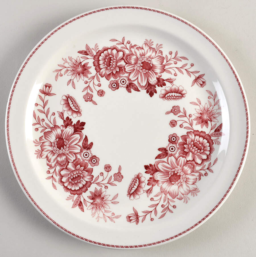 Dayton (Red Ring) Dinner Plate by Carr-1