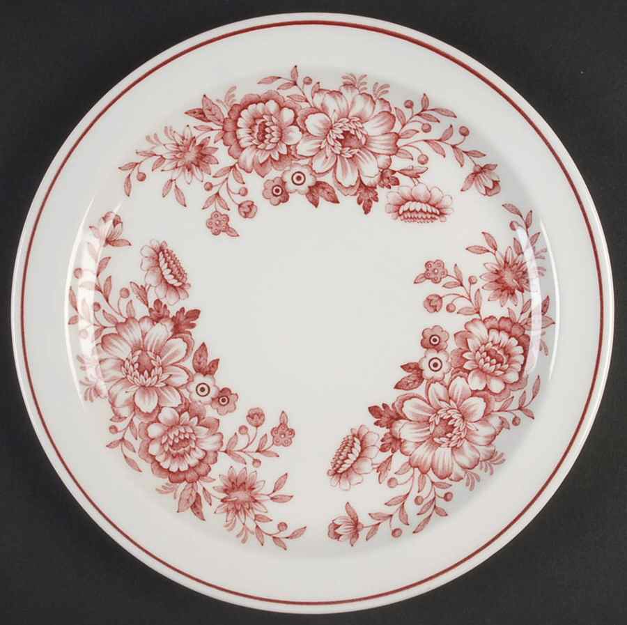 Dayton (Red Ring) Salad Plate by Carr-1