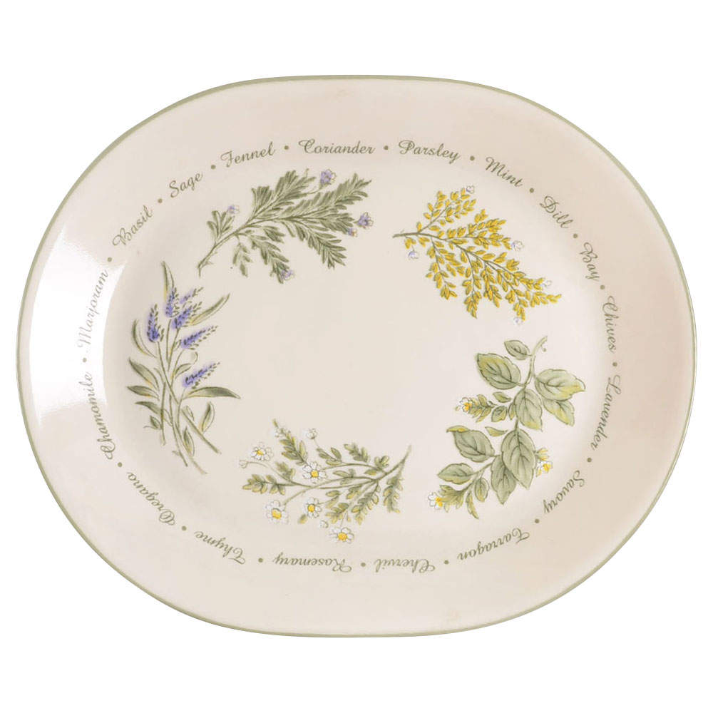 Thymeless Herbs (Corelle) 12" Oval Serving Platter by Corning Corelle-1