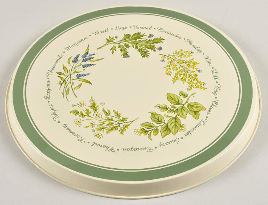 Thymeless Herbs (Corelle) 10" Individual Steel Stove Cover by Corning Corelle-1