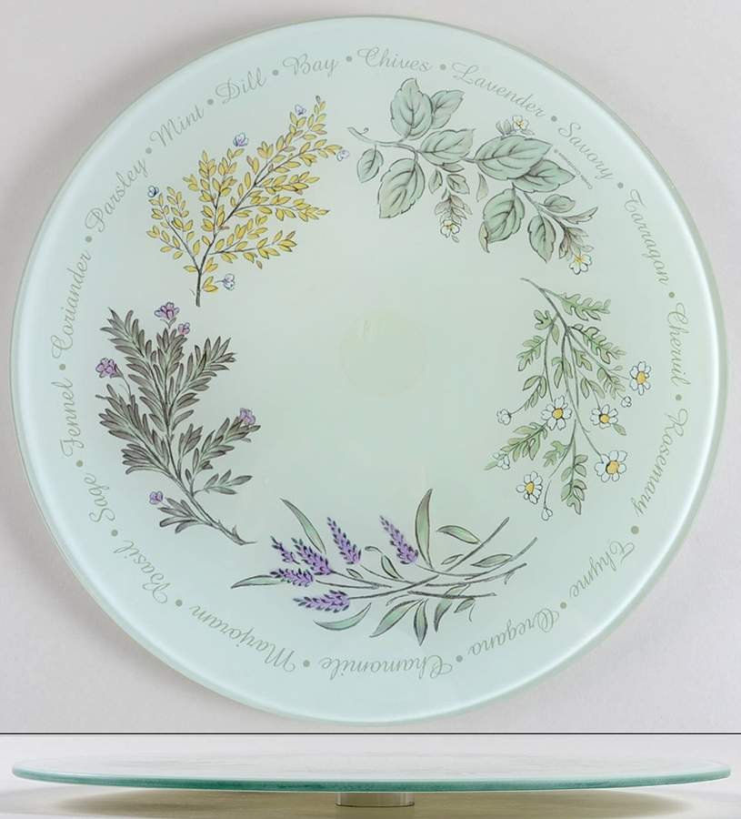 Thymeless Herbs (Corelle) Glassware Lazy Susan Turntable by Corning Corelle-1
