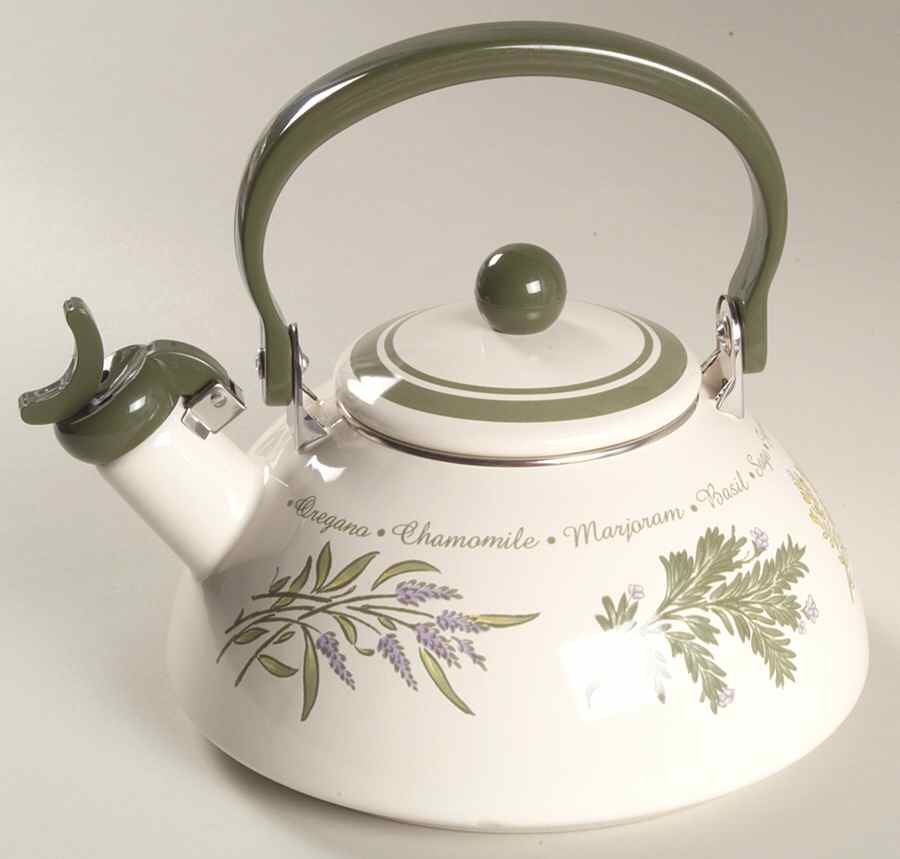 Thymeless Herbs (Corelle) Metal Whistler Kettle & Lid by Corning Corelle-1