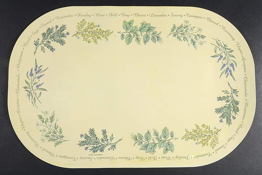 Thymeless Herbs (Corelle) Reversible Plastic Foam Place Mat by Corning Corelle-1