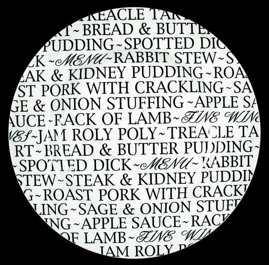 Menu and Vases Black Dinner Plate by Copeland & Garrett-1