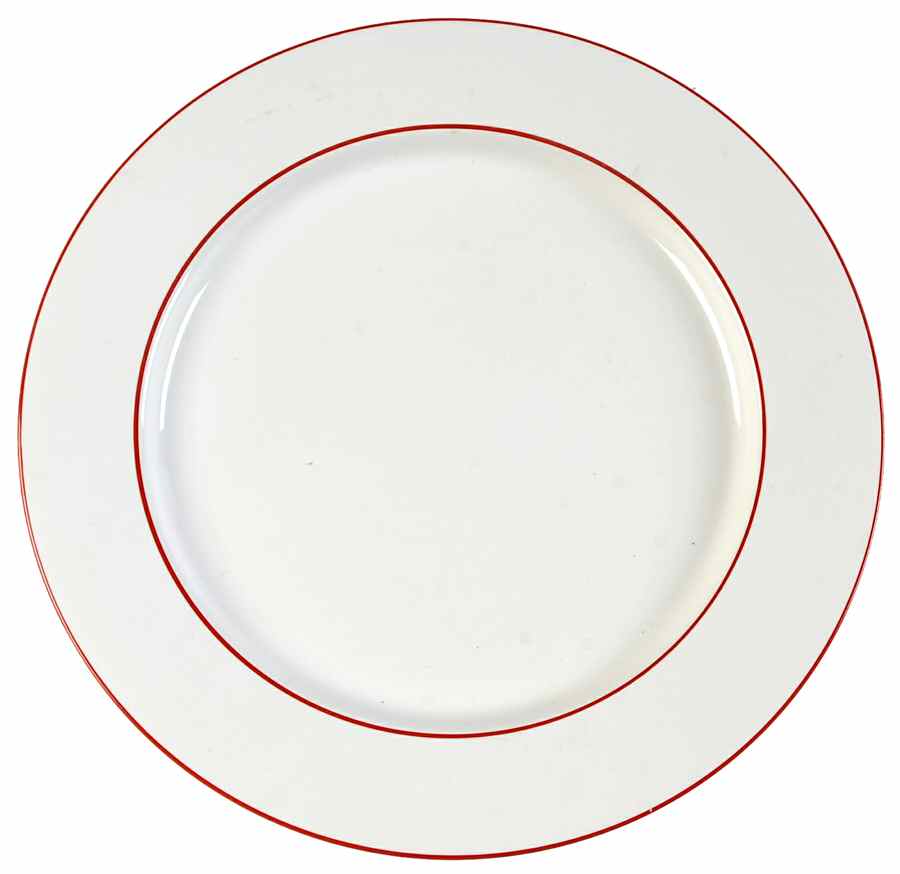 Concentrics Red Dinner Plate by The Cellar (China)-1