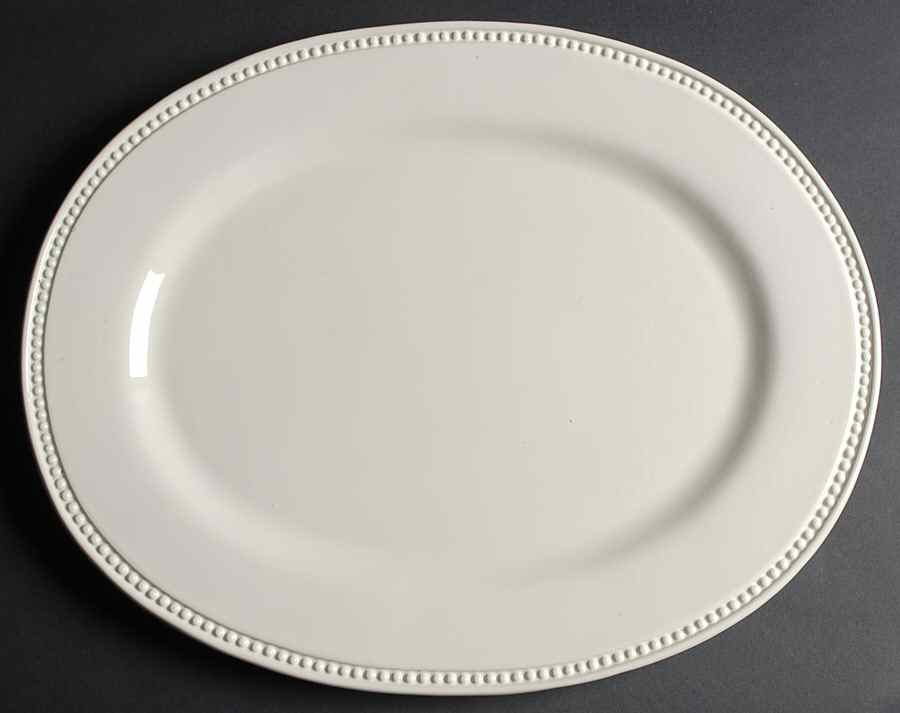String Of Pearls 16" Oval Serving Platter by China (Made in China)-1