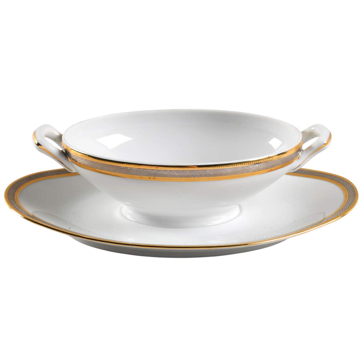Chambord Gravy Boat w/Attached Underplate No Lid by Charles Field Haviland-1