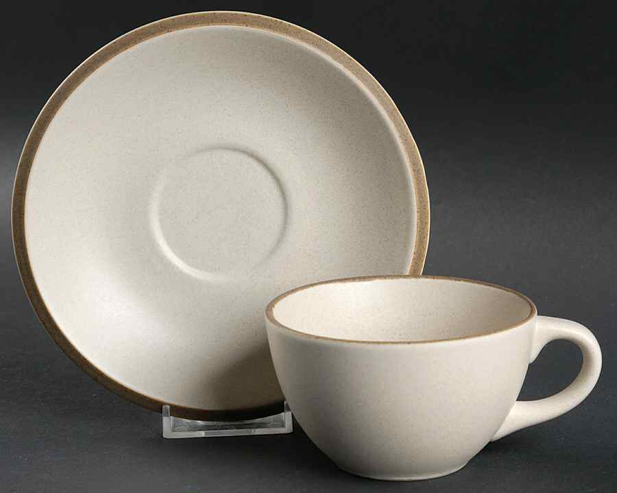 Kalahari Sands Flat Cup & Saucer Set by Crown Ceramics-1