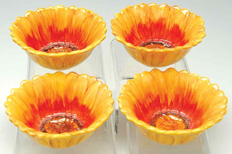 Sunburst Individual Ice Cream Dish - Set of 4 by Certified International-1