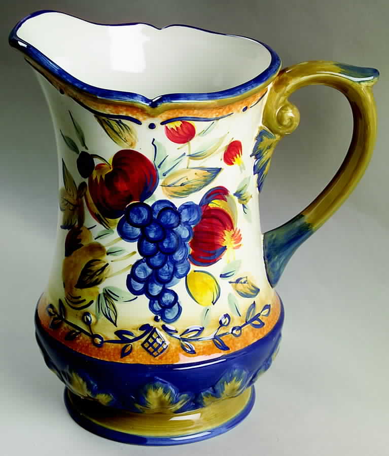 Tuscan Fruit Blue 128 Oz Pitcher by Certified International-1